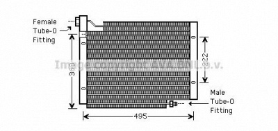 AVA QUALITY COOLING je5004 -  Конденсатор, кондиционер